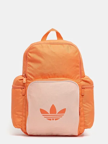 Ruksak adidas Originals Adicolor za žene veliki s tiskom narančasta
