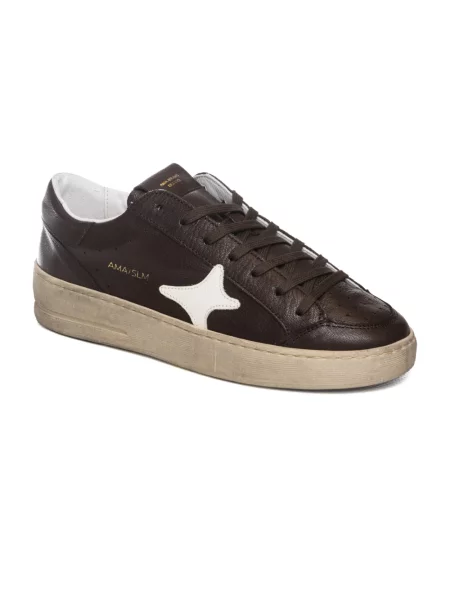 Sneakersy Ama Brand brązowe