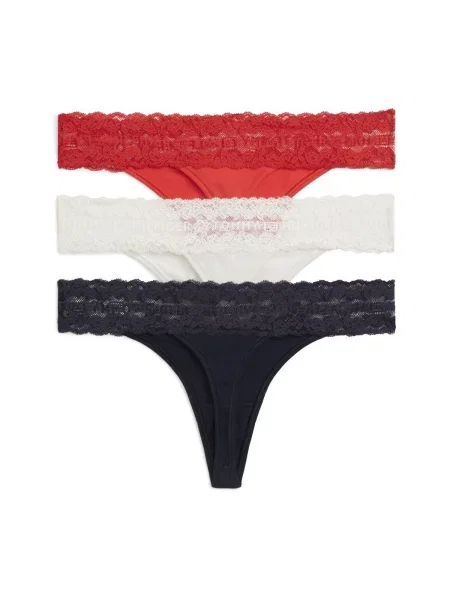 Tommy Hilfiger Underwear Tanga gaćice mornarsko plava / crvena bijela