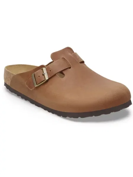 Klapki Birkenstock zamszowe brązowe