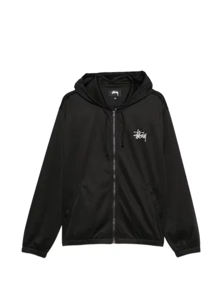 Hanorac cu glugă Stüssy cu broderie negru