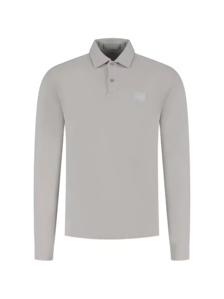 Lung tricou polo Stone Island cu strasuri