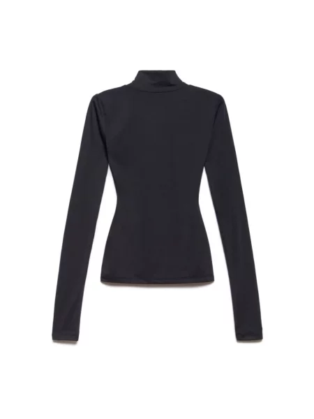 Sweter Aniye By z wysokim kołnierzem z logo czarny