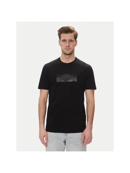 Armani Exchange póló nyomott mintás fekete
