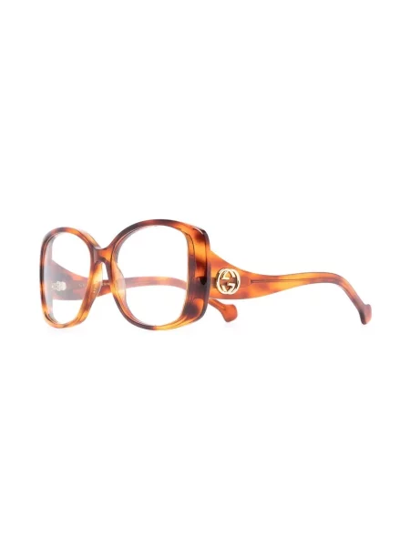 Skaidrios saulės akiniai Gucci Eyewear ruda