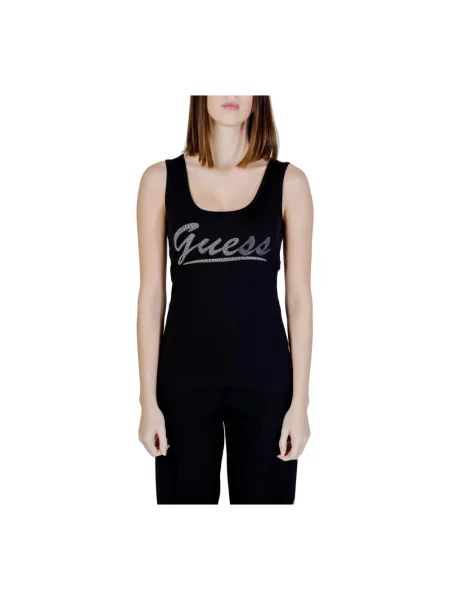 Bluzka Guess bez rękawów czarna