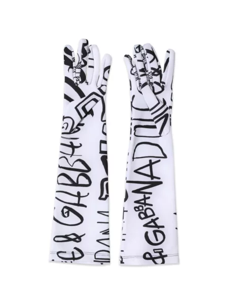 Mănuși Dolce & Gabbana cu imagine alb