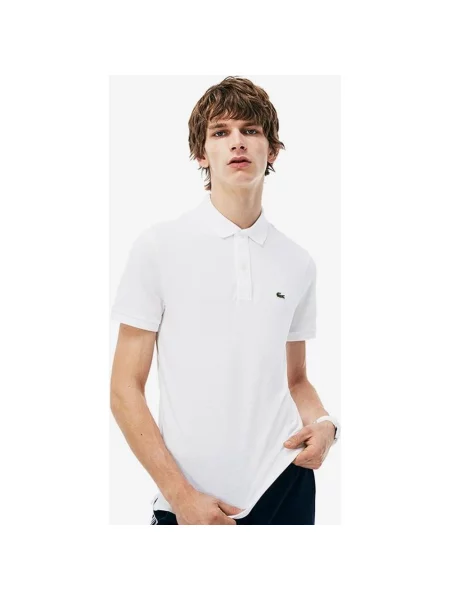 Koszulka polo Lacoste Slim Fit z krótkim rękawem XS biała