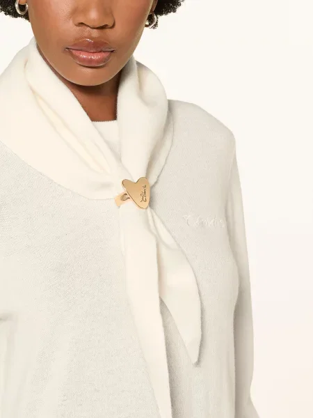 Claudie Pierlot Sweter Z Odpinanym Kołnierzem weiss