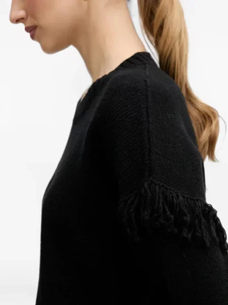 Pulover Benetton cu franjuri negru
