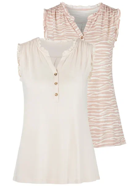 LASCANA Top bej / alb