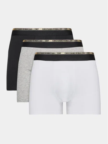 Pánske boxerky Basic Trunk 3 páry balck/white/grey biela