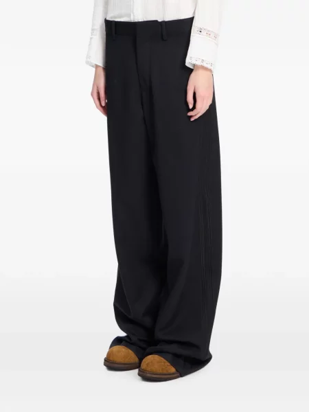 Pantaloni Ann Demeulemeester de lână negru