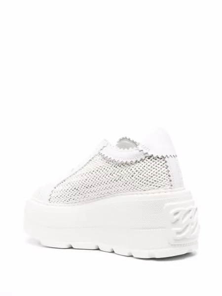 Sneakersy Casadei na platformie białe