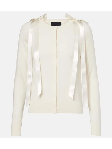 Cardigan Simone Rocha de lână alb