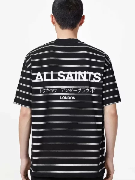 AllSaints футболка UNDERGRND STRIPE SS