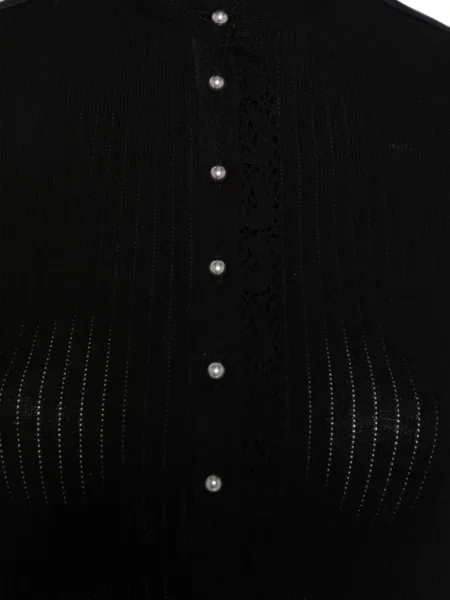 Top Ann Demeulemeester din dantelă negru