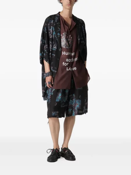 Копринено яке Yohji Yamamoto черно