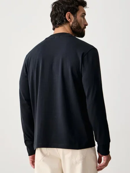 BOSS Green лонгслів з Tee Collar Long зелений