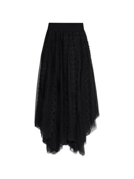 Maxi fusta maxi Allsaints din dantelă negru