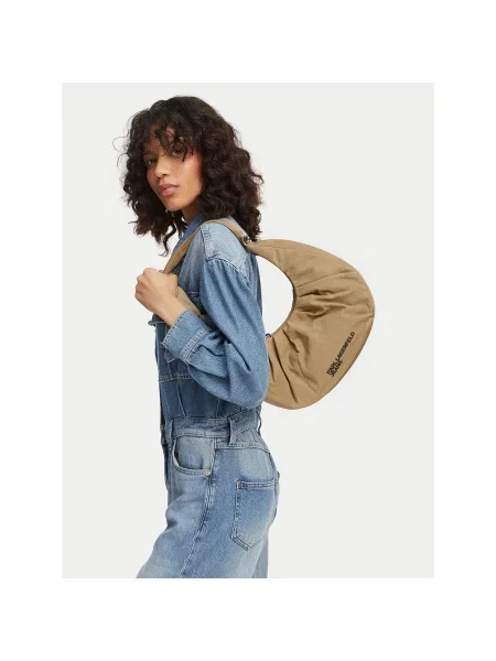 Kabelka Karl Lagerfeld Jeans béžová