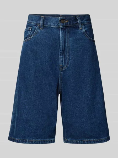 Szorty jeansy o kroju relaxed fit z czystej bawełny model Brandon' Carhartt Work In Progress granatowe