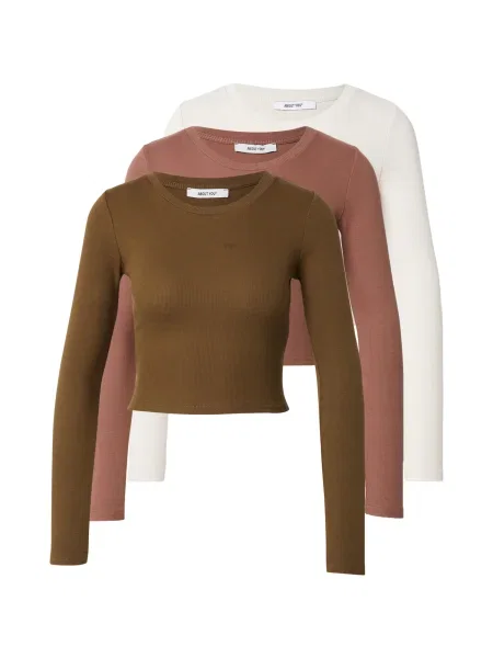 ABOUT YOU Tricou Loretta crem / ruginiu / oliv maro