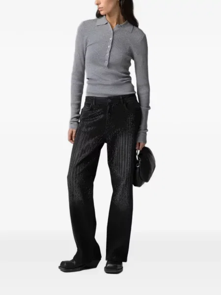Tricou polo Gaëlle Paris gri