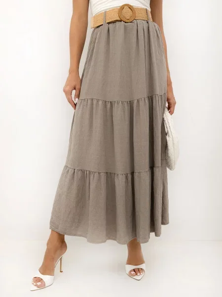 Fusta maxi Italy Moda bej