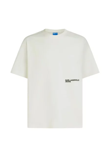 Tricou Karl Lagerfeld Jeans cu imagine alb