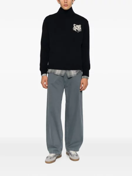Pulover Maison Kitsune albastru