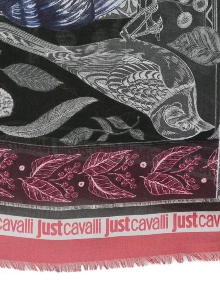Fular Just Cavalli cu imagine negru