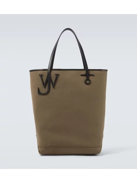 Geantă Jw Anderson din canvas verde