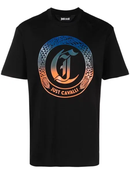 Tricou Just Cavalli cu imagine negru