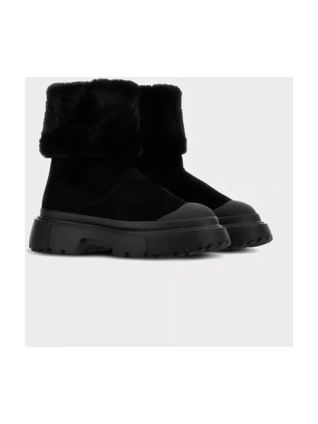 Buty do kostki Hogan skórzane wsuwane czarne