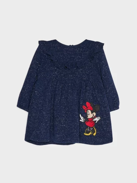 Sinsay šaty s volánky Minnie Mouse námořnická modrá