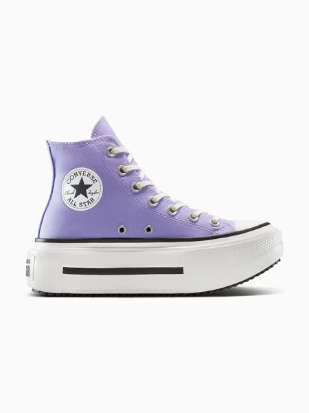 Сникърси Converse Chuck Taylor All Star Lift Double Stack Violet Heat/ Egret/ Black EUR 35 виолетово