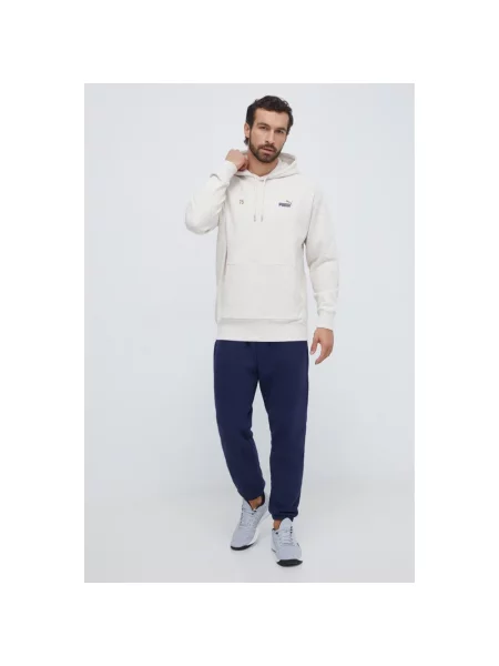 Puma bluza z kapturem z nadrukiem beżowy