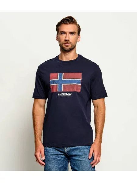 Napapijri Póló S Flag Tiki SS | Relaxed fit kék
