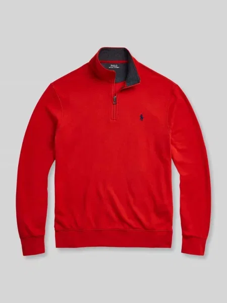 Bluza o kroju regular fit z mieszanki bawełny Polo Ralph Lauren czerwona