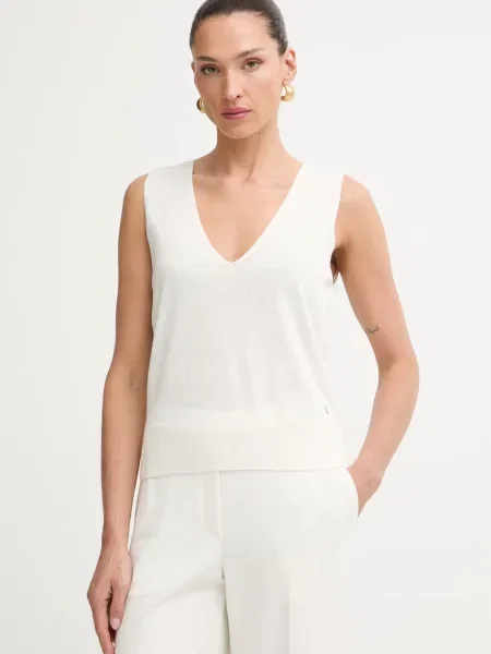 Calvin Klein top z lanom bež