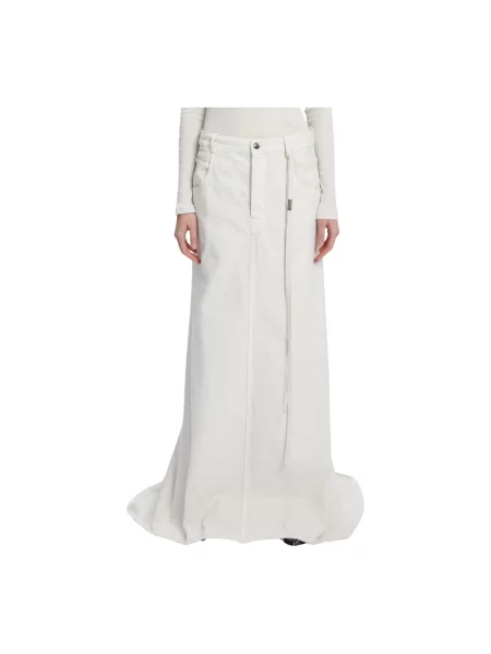 Spódnica Ann Demeulemeester z 5 kieszeniami biała