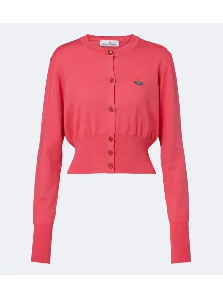 Decupat cardigan Vivienne Westwood din cașmir roz