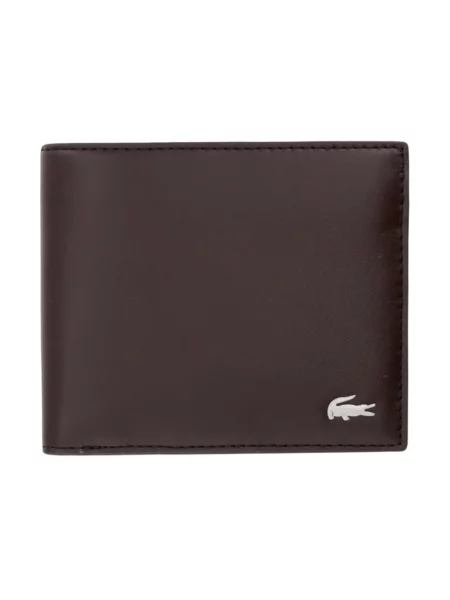 Lacoste portfel skórzany brązowy