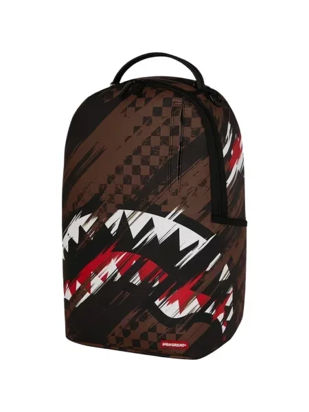 Rucsac Sprayground în carouri cu imagine negru
