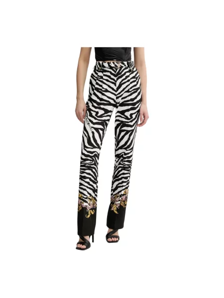 Versace Jeans Couture spodnie proste high waist czarny
