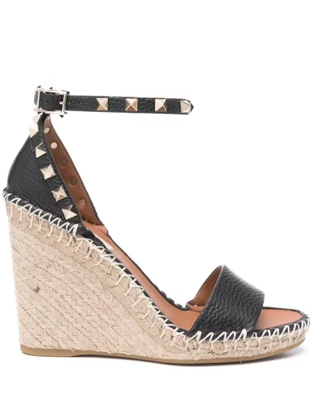 Espadrile Valentino Garavani cu pană negru