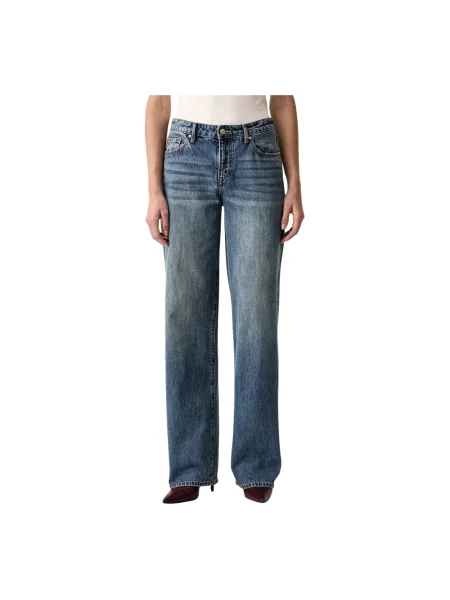 Jeansy straight leg Armani Exchange niebieskie
