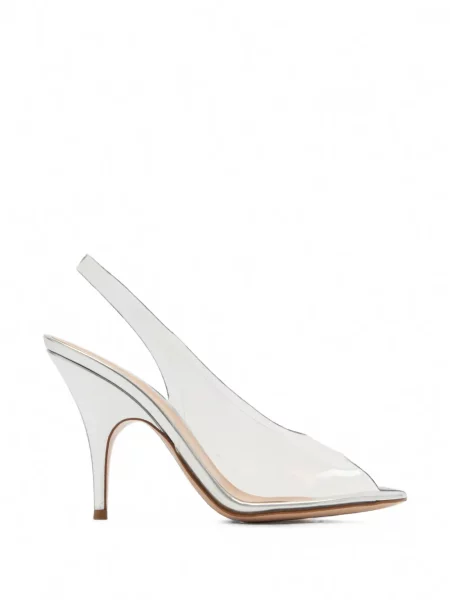 Pantofi cu toc Gianvito Rossi slingback alb