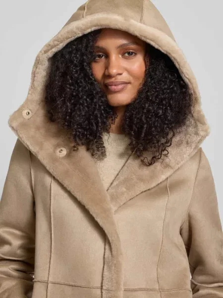 Płaszcz dwustronny z kapturem Petite M. beżowy